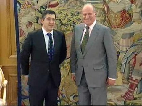 El rey recibe a Patxi López en la Zarzuela