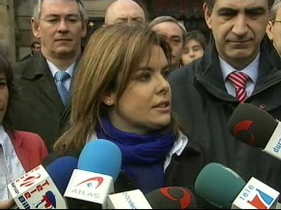 Radicales boicotean a Soraya Sáenz de Santamaría