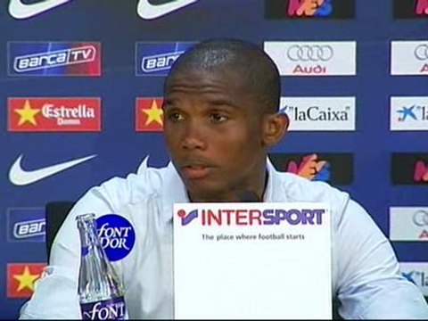 Eto´o: Si ganamos el domingo la Liga, bien; si la ganamos la semana que viene, bien