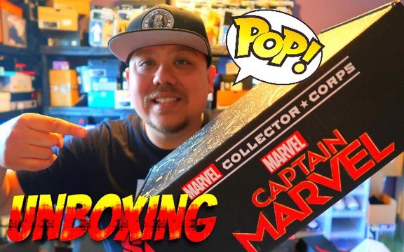 MARVEL COLLECTORS CORPS CAPTAIN MARVEL MOVIE FUNKO POP MYSTERY BOX UNBOXING REVIEW