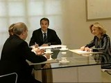 Zapatero pasa revista a sus vicepresidentes