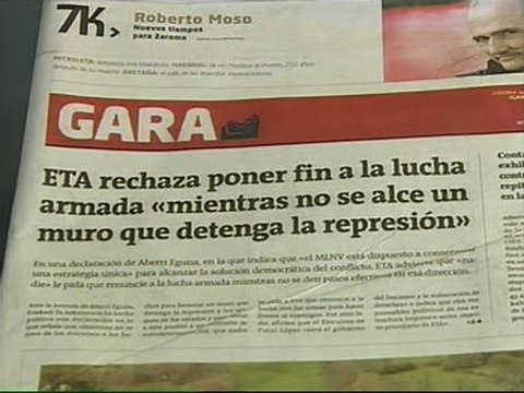 ETA señala como objetivo prioritario al futuro Gobierno de Patxi López