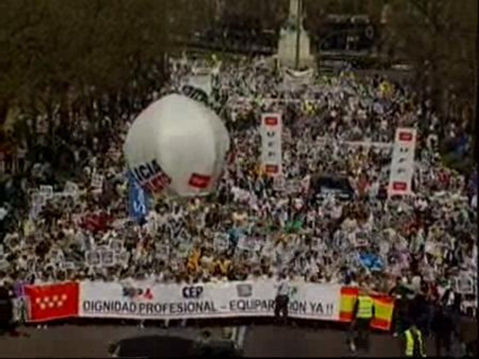 Manifestación de los sindicatos policiales en Madrid