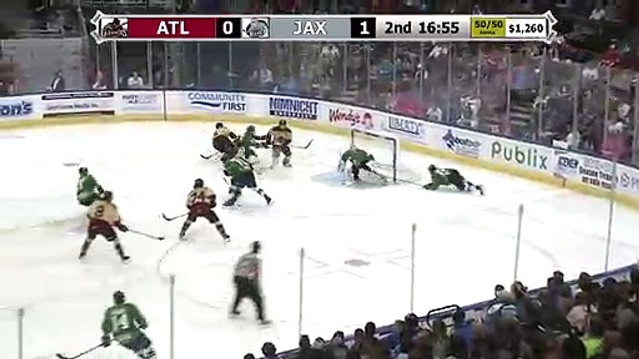 ECHL Atlanta Gladiators 1 at Jacksonville Icemen 2