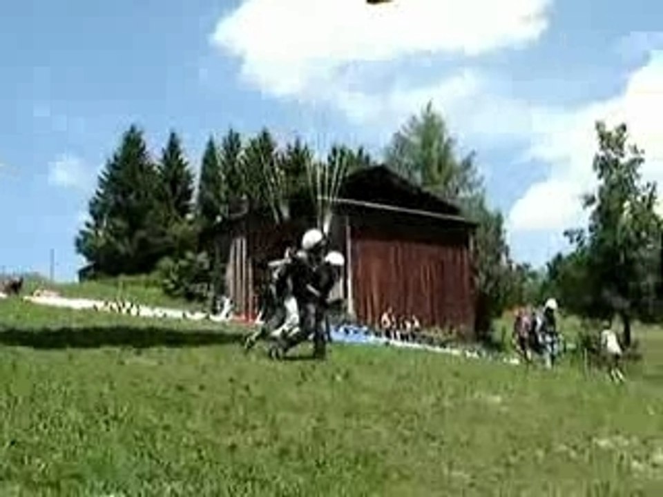 take off in beatenberg, switzerland