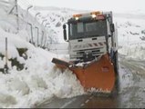 Los primeros copos de nieve del invierno caen sobre Navarra