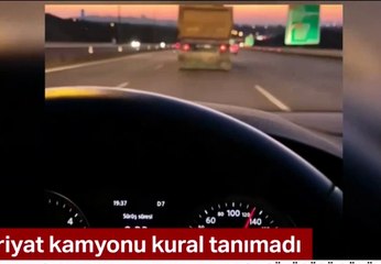Hafriyat kamyonu kural tanımadı