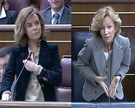 Las pensiones enfrentan a Salgado y Santamaría