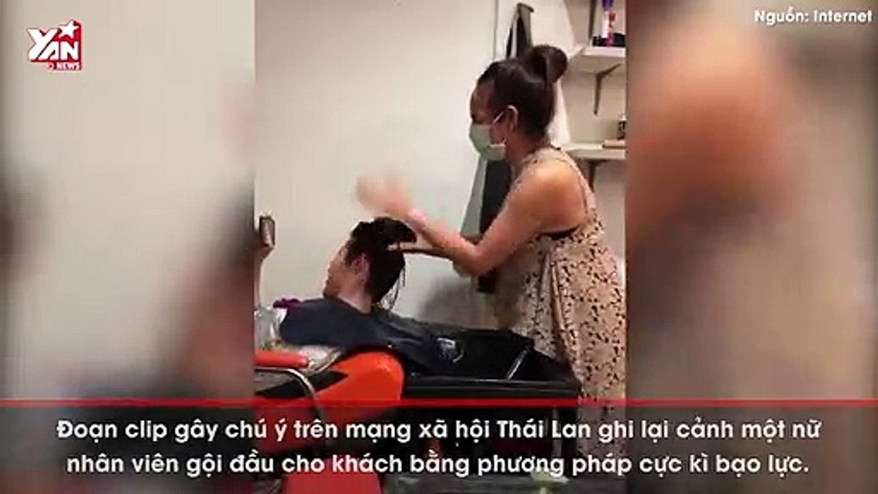 Gội đầu khách thẳng tay tát bôm bốp: nữ nhân viên gây khó hiểu với cách làm kì cục này