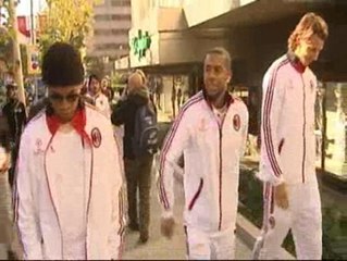 El Milan se relaja antes de enfrentarse al Real Madrid