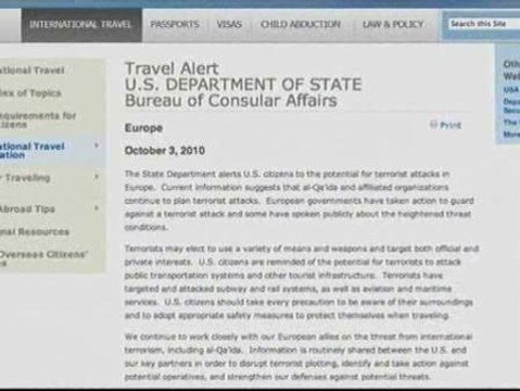 Alarma de Estados Unidos sobre un posible atentado inminente de Al-Queda en Europa