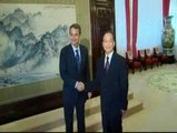 Zapatero se reúne con el primer ministro chino Wen Jiabao