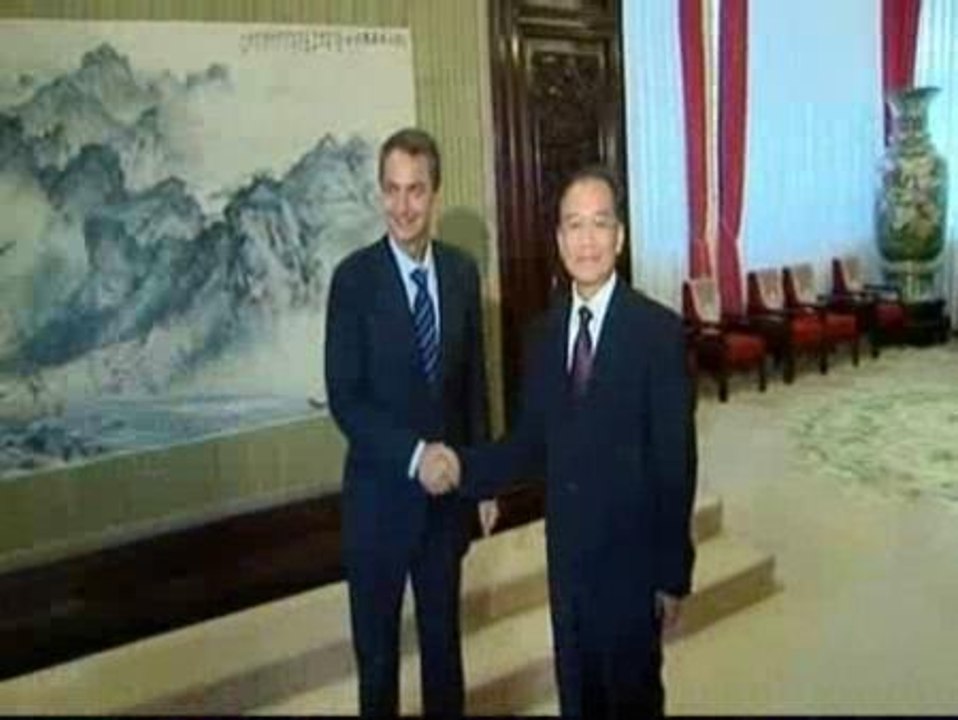 Zapatero se reúne con el primer ministro chino Wen Jiabao