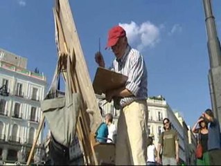 Antonio López inmortaliza la Puerta del Sol