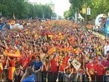 Nervios y alegría desbordada en los aficionados españoles