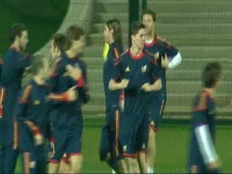 La selección española, con el ánimo por las nubes