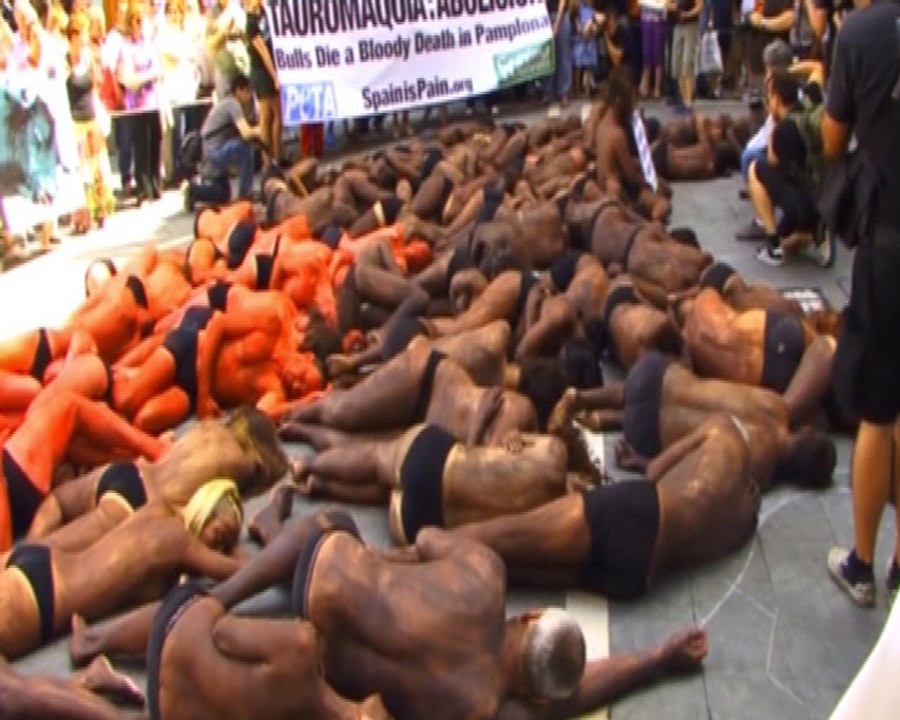 Protestas antitaurinas en Pamplona