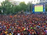 Euforia en la calle tras la victoria de España