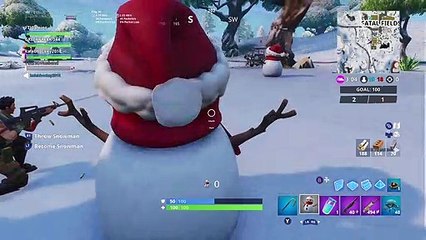 Funny Sneaky Snowman Kill Fortnite Battle Royale Season 7. XBOX ONE