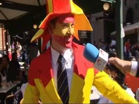 Los aficionados españoles, convencidos de la victoria 'roja'