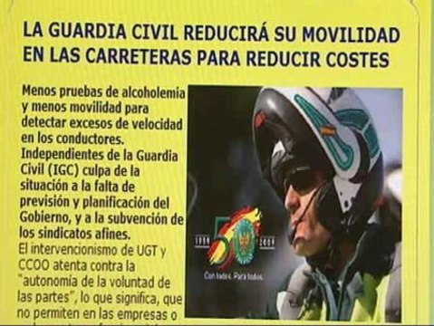 La Guardia Civil también deberá recortar gastos
