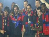 El Regal Barça celebra la Euroliga con la afición