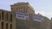 Manifestaciones en distintos puntos de Atenas