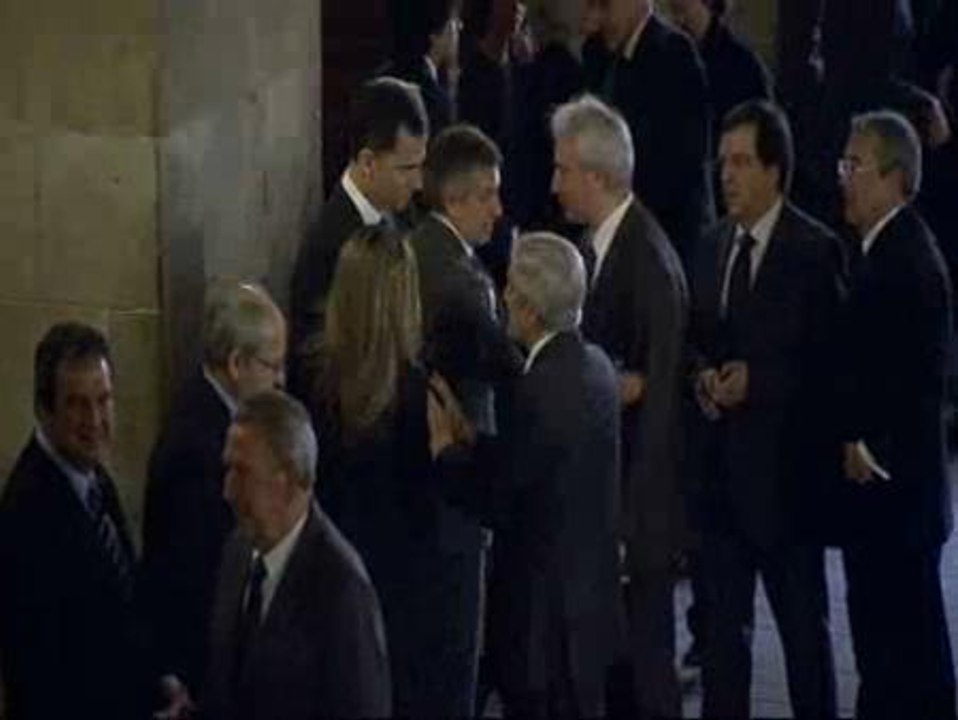 Los príncipes de Asturias dan su último adiós a Samaranch