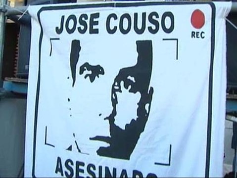 7º aniversario de la muerte de Couso frente a la embajada de Estados Unidos