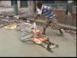 Los haitianos queman los cadáveres en las calles