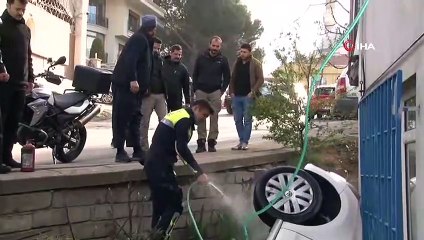 Cumhurbaşkanı Erdoğan’ın oy kullanacağı okulun yanında inanılmaz kaza