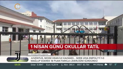 Pazartesi günü okullar tatil