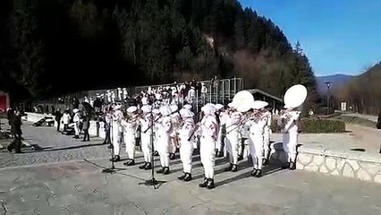 Plateau des Glières : la fanfare du 27e BCA répète