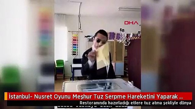 İstanbul- Nusret Oyunu Meşhur Tuz Serpme Hareketini Yaparak Kullandı