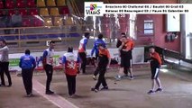 Grosse séquence de jeu entre CRO Lyon et Rumilly, quarts de finale du Super 16 masculin, Saint-Vulbas 2019