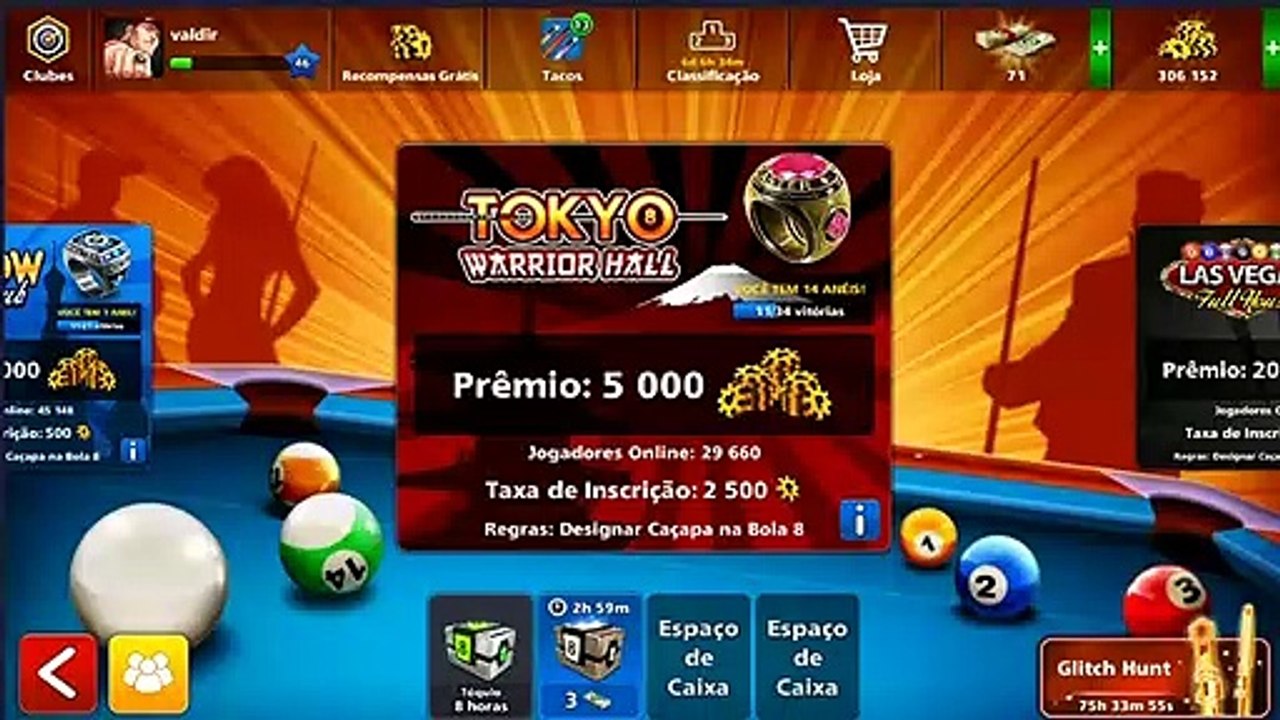 Contra o mundo competição de bilhar. 4ª de muitas