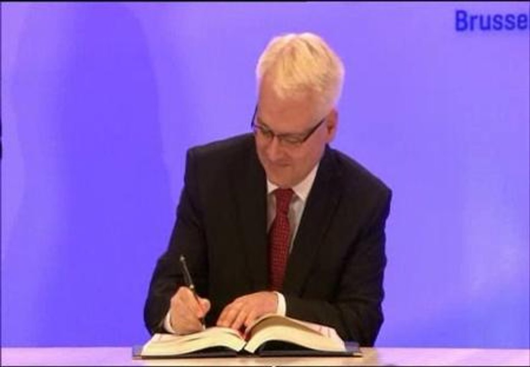 Los líderes de la UE firman la adhesión de Croacia