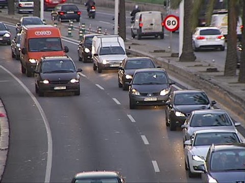 Retenciones en las carreteras de Barcelona