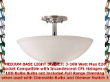 Feiss SF308PN Malibu Round Semi Flush Ceiling Lighting 3 Light 300 Total Watts Nickel