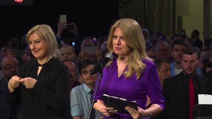 슬로바키아 첫 여성 대통령 탄생...득표율 58.3% / YTN