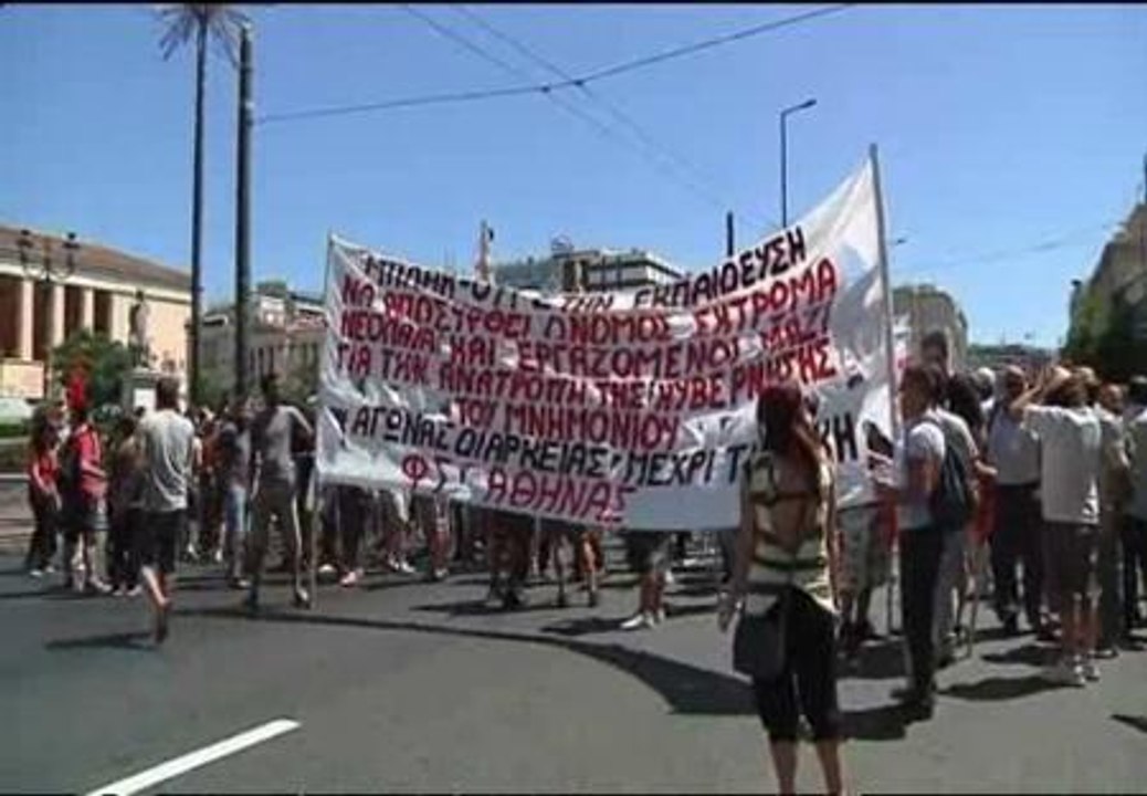 Protesta estudiantil en Grecia