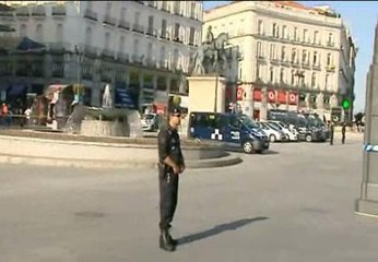 Por segundo día consecutivo la policía acordona la Puerta del Sol