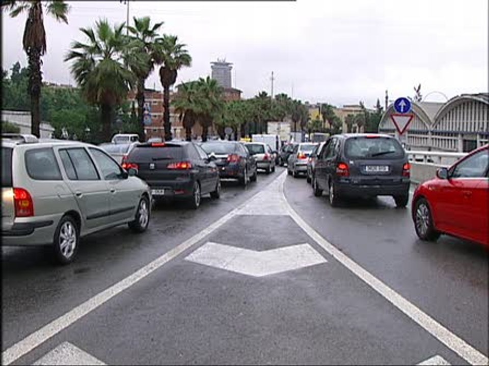 Retenciones de tráfico en Barcelona