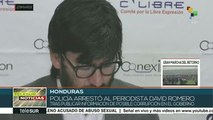 Honduras: condenan la detención del periodista David Romero