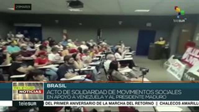 Movimientos sociales de Brasil se solidarizan con Venezuela