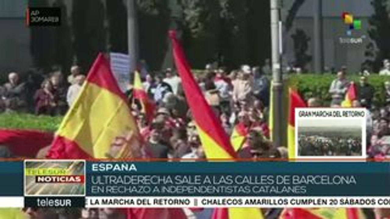 España: Vox se moviliza en rechazo al independentismo catalán
