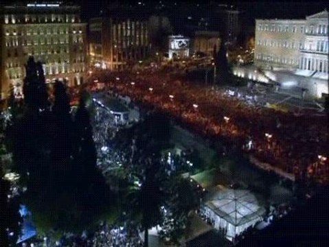 Quinto día del 15M en Atenas