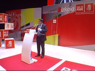 Acto electoral del PSE-EE celebrado en Bilbao