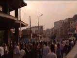 Gases lacrimógenos de la policía en Yemen