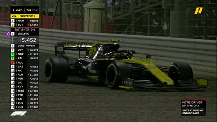 خروج سيارتي رينو هولكنبرغ وريكاردو في نفس الوقت من جائزة البحرين الكبرى